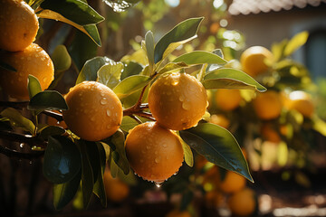 orange fruit on tree