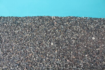 gravel texture and blue
