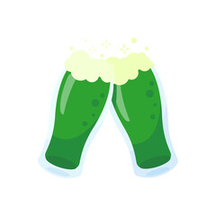 Beer in a glass with beer foam St. Patrick's Day Celebration Elements