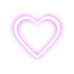 love or heart shape neon design element vector