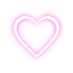 love or heart shape neon design element vector
