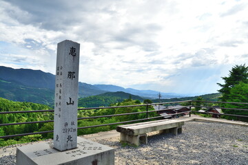 Fototapeta na wymiar 馬籠宿　陣馬上展望台からの眺め（岐阜県）