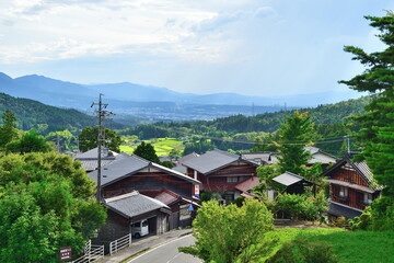 馬籠宿　陣馬上展望台からの眺め（岐阜県）