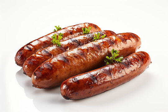 a group of sausages with parsley on top