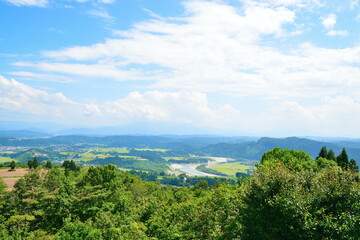 Fototapeta na wymiar 山本山高原展望台からの眺め（新潟県）