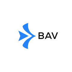 BAV Letter logo design template vector. BAV Business abstract connection vector logo. BAV icon circle logotype.
