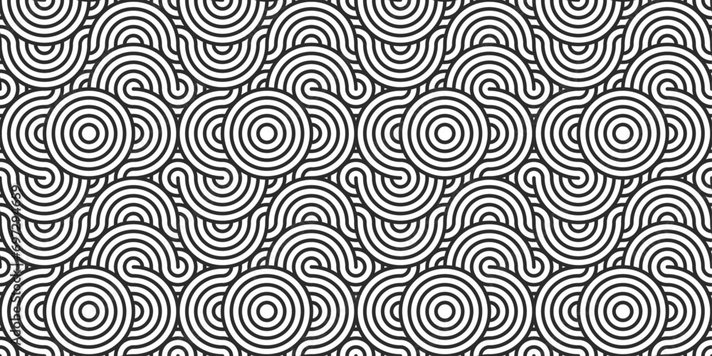 Poster An optical pattern of circles and long lines that create a surround effect. Decorative swirl circles.
