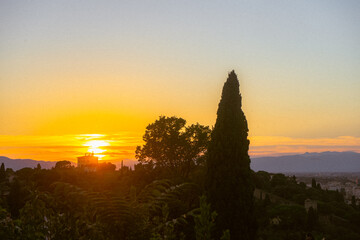 Sonnenuntergang in Italien, Toskana, Toscana, Sommer, Urlaub, Architektur, Landschaft, Florenzer Dom