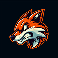Fox head mascot logo template