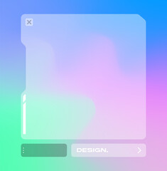 Futuristic square gradient background. Pop up window vector illustration.