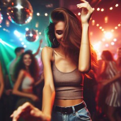 woman dancing in nightclub