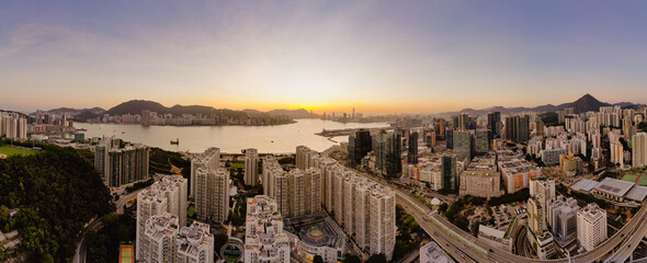 Nov 18 2023 the cityscape of Kwun Tong, Hong Kong