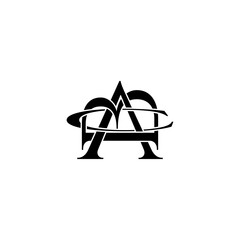 bac typography letter monogram logo design