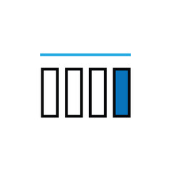 Vector graphic of Simple increase and decrease progress graph. simple modern outline design style. Suitable for presentation materials, reports, advertisements, etc. vector template design