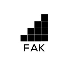 Fototapeta na wymiar FAK Letter logo design template vector. FAK Business abstract connection vector logo. FAK icon circle logotype. 