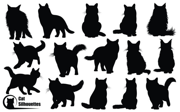 Animal Cat Silhouettes vector art