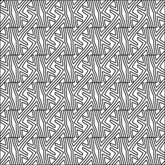 Abstract shapes from lines. Vector graphics for design. Black and white color. Simple pattern.