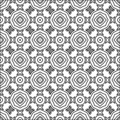 Abstract shapes from lines. Vector graphics for design. Black and white color. Simple pattern.