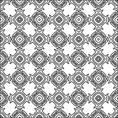 Abstract shapes from lines. Vector graphics for design. Black and white color. Simple pattern.