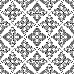 Abstract shapes from lines. Vector graphics for design. Black and white color. Simple pattern.