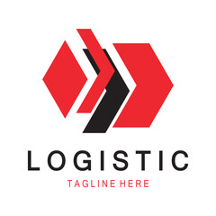 logistics logo icon illustration vector design  distribution symbol  delivery of goods  economy  finance