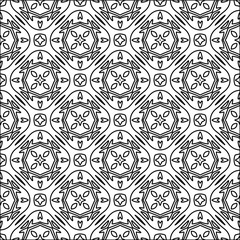 Abstract shapes from lines. Vector graphics for design. Black and white color. Simple pattern.