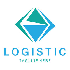 Naklejka premium logistics logo icon illustration vector design distribution symbol delivery of goods economy finance