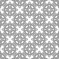 Abstract shapes from lines. Vector graphics for design. Black and white color. Simple pattern.