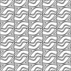Abstract shapes from lines. Vector graphics for design. Black and white color. Simple pattern.