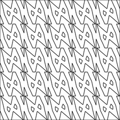 Abstract shapes from lines. Vector graphics for design. Black and white color. Simple pattern.