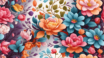Floral Flourish: Seamless Patterns with Vector Delight