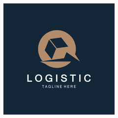 logistics logo icon illustration vector design  distribution symbol  delivery of goods  economy  finance