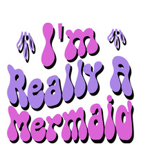 Retro Marmaied Craft Design. T-shirt Design. Illustration