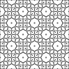 Abstract shapes from lines. Vector graphics for design. Black and white color. Simple pattern.