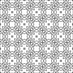 Abstract shapes from lines. Vector graphics for design. Black and white color. Simple pattern.