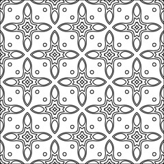 Abstract shapes from lines. Vector graphics for design. Black and white color. Simple pattern.