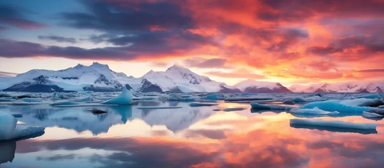 Zelfklevend Fotobehang Landscape with icebergs and glaciers in the polar region © ART_ist