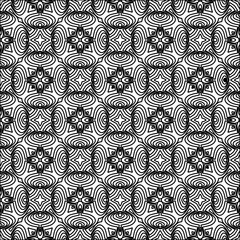 Abstract shapes from lines. Vector graphics for design. Black and white color. Simple pattern.