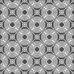 Abstract shapes from lines. Vector graphics for design. Black and white color. Simple pattern.