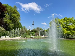 Foto auf Alu-Dibond Palmengarten Frankfurt Wasserspiele © Ullrich