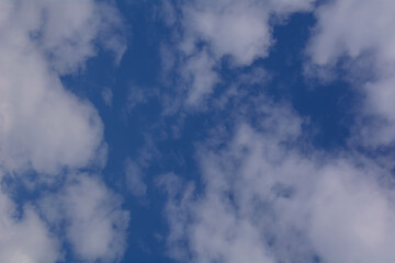 Naklejka na ściany i meble Beautiful blue skies with beautiful clouds