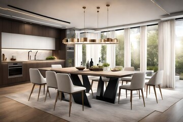room with dining table