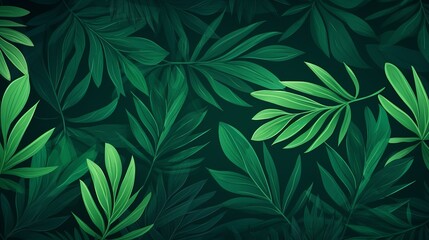 Abstract a vibrant green nature wallpaper illustration with an abstract design of leaf nature backgrounds pattern illustration and plant backdrop design