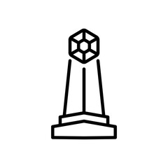 monument icon vector in line style