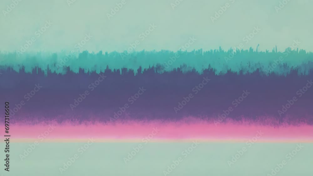 Poster minimalistic abstract gradient background transition from turquoise to pink, creating the effect of 