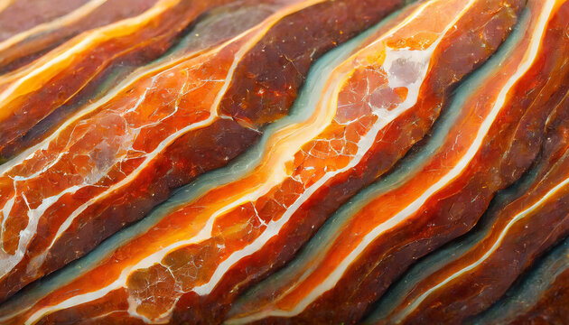 Jaspis, piękny kamień szlachetny, o pomarańczowej barwie i ciekawej strukturze, tekstura kafelkowa, tło, generative ai