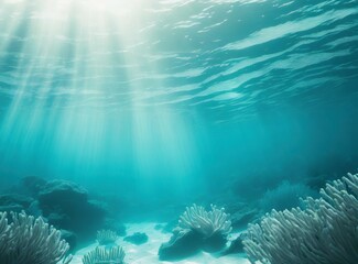 Fototapeta na wymiar Underwater ocean wallpaper