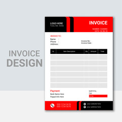 creative invoice design template clean concept simply design.