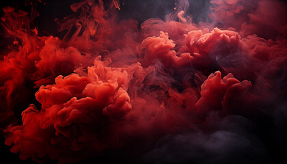 red fire and smoke background - obrazy, fototapety, plakaty