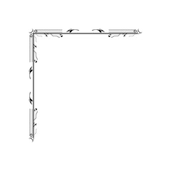 Hand Draw Corner Shapes Flower Decoration Vector Design Doodle Sketch Style For Wedding And Banner